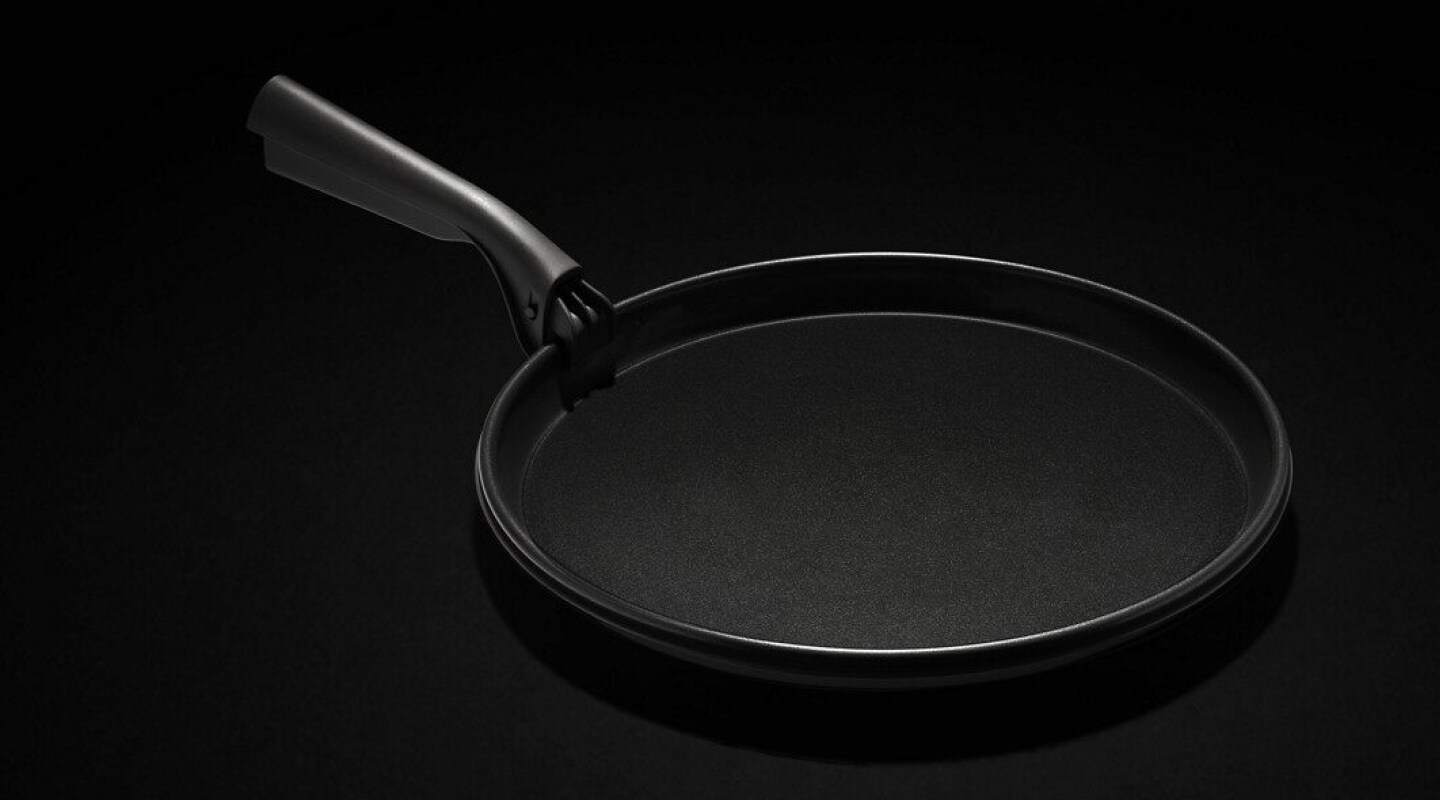 A cast iron pan