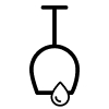 Wine glass with water droplet icon