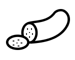 Cut cucumber icon