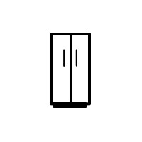 Side-by-side refrigerator icon