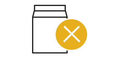 Top load washer with “X” mark icon