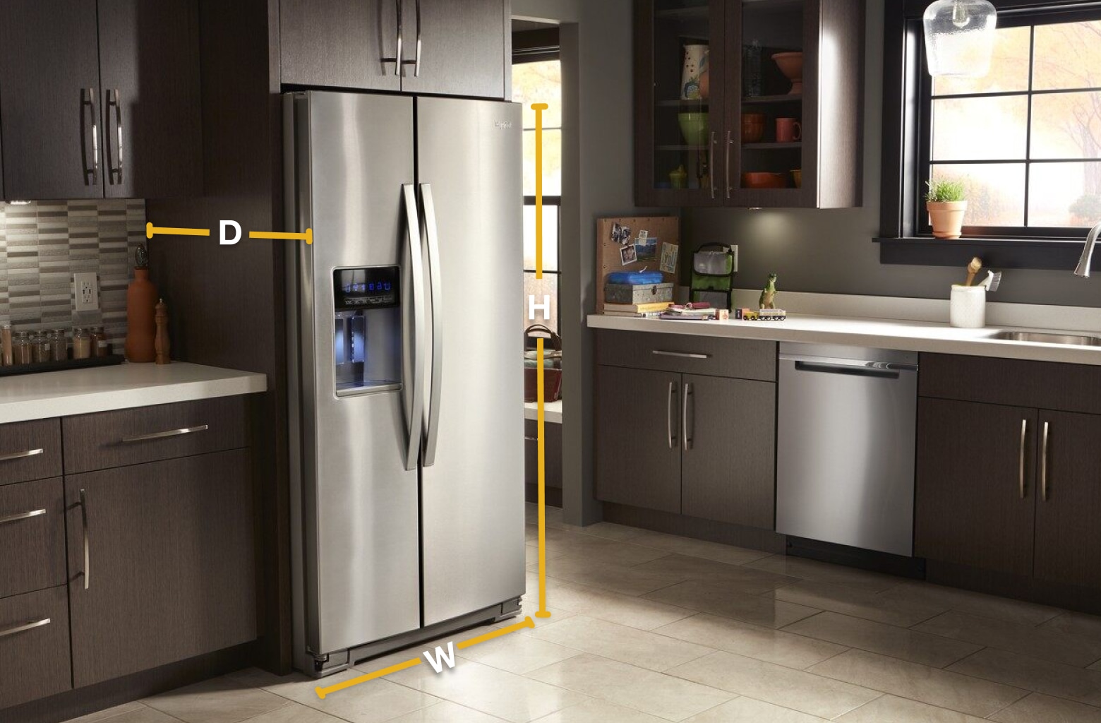 Refrigerator Sizes How to Measure Fridge Dimensions Whirlpool