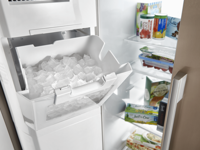 Ice bin inside freezer Ice bin inside freezer