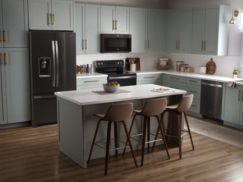 Modern kitchen with Whirlpool® appliances Modern kitchen with Whirlpool® appliances