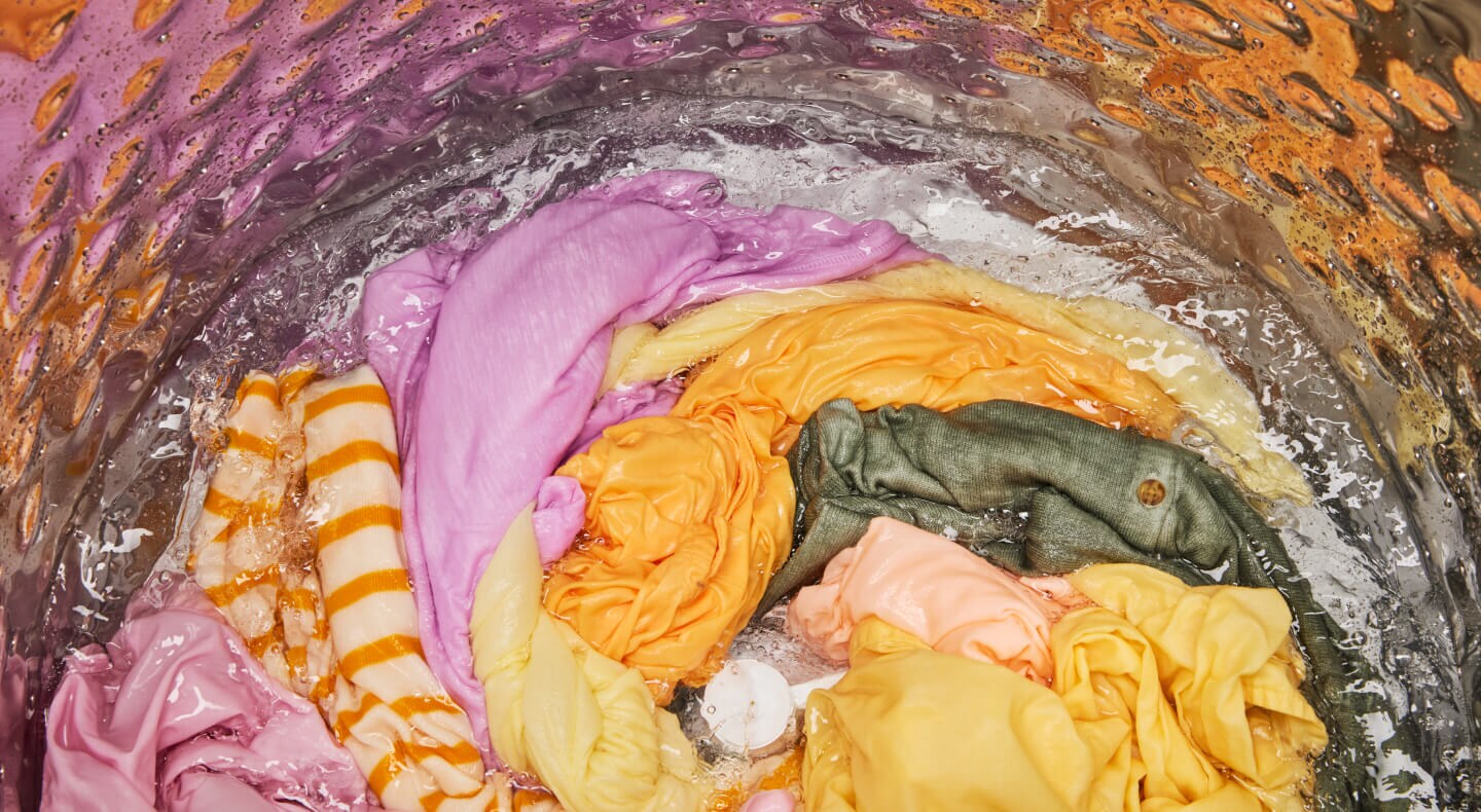 Clothes washing inside of a washer with an impeller