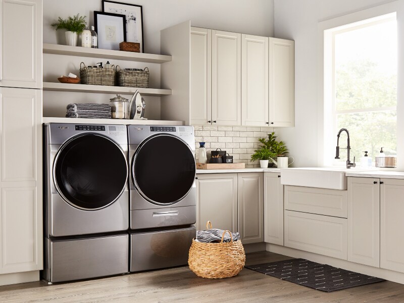 Washer and dryer set in laundry room Washer and dryer set in laundry room