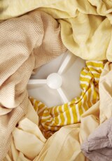 Laundry inside a dryer