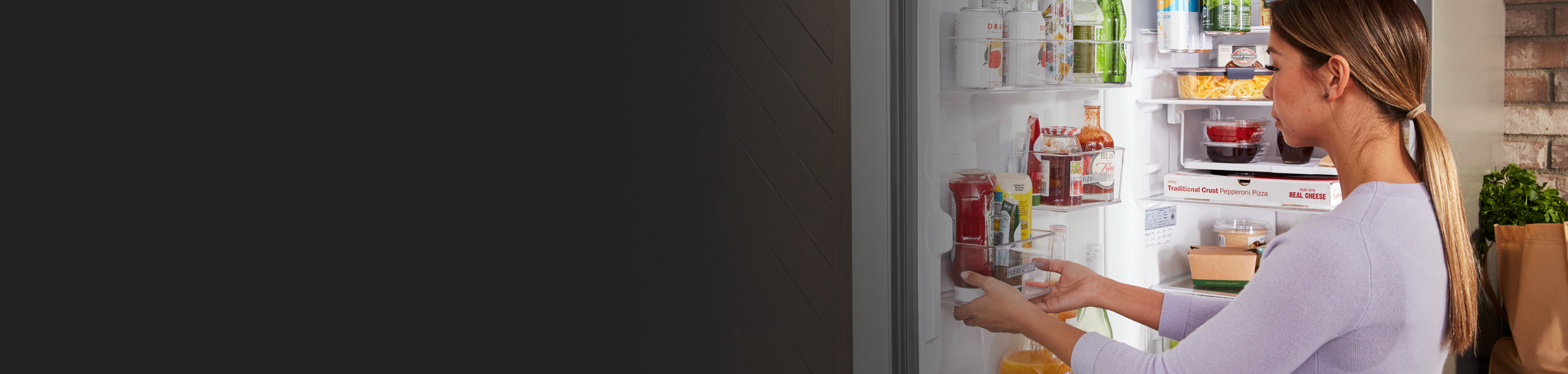 Person removing ingredients from the refrigerator