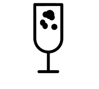 Dirty wine glass icon