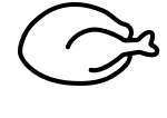 Whole chicken icon