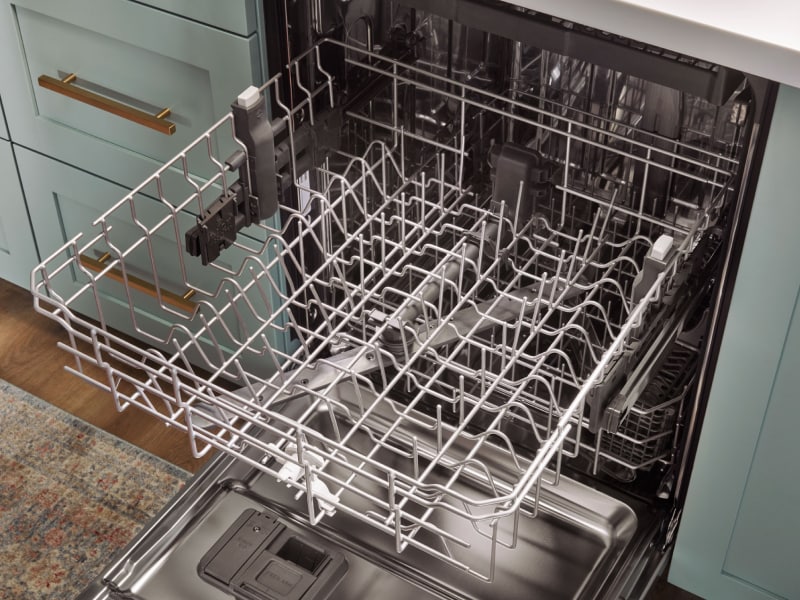 Empty dishwasher top rack