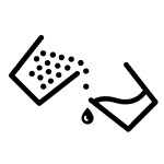 Baking soda and water icon