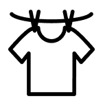 Line dry icon