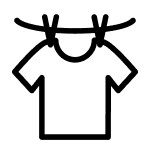 Line dry icon