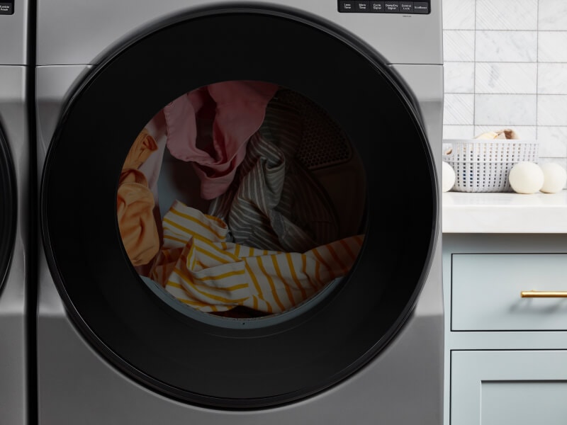 Clothes inside a Whirlpool® Dryer