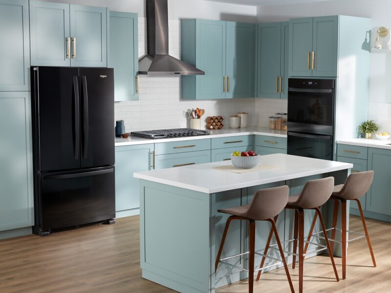 Kitchen with black appliances Kitchen with black appliances