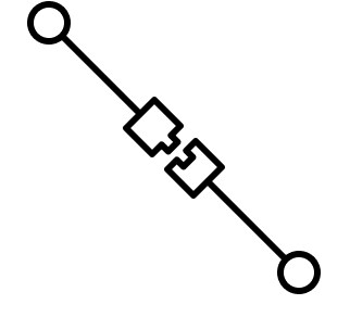 Connecting water lines icon Connecting water lines icon