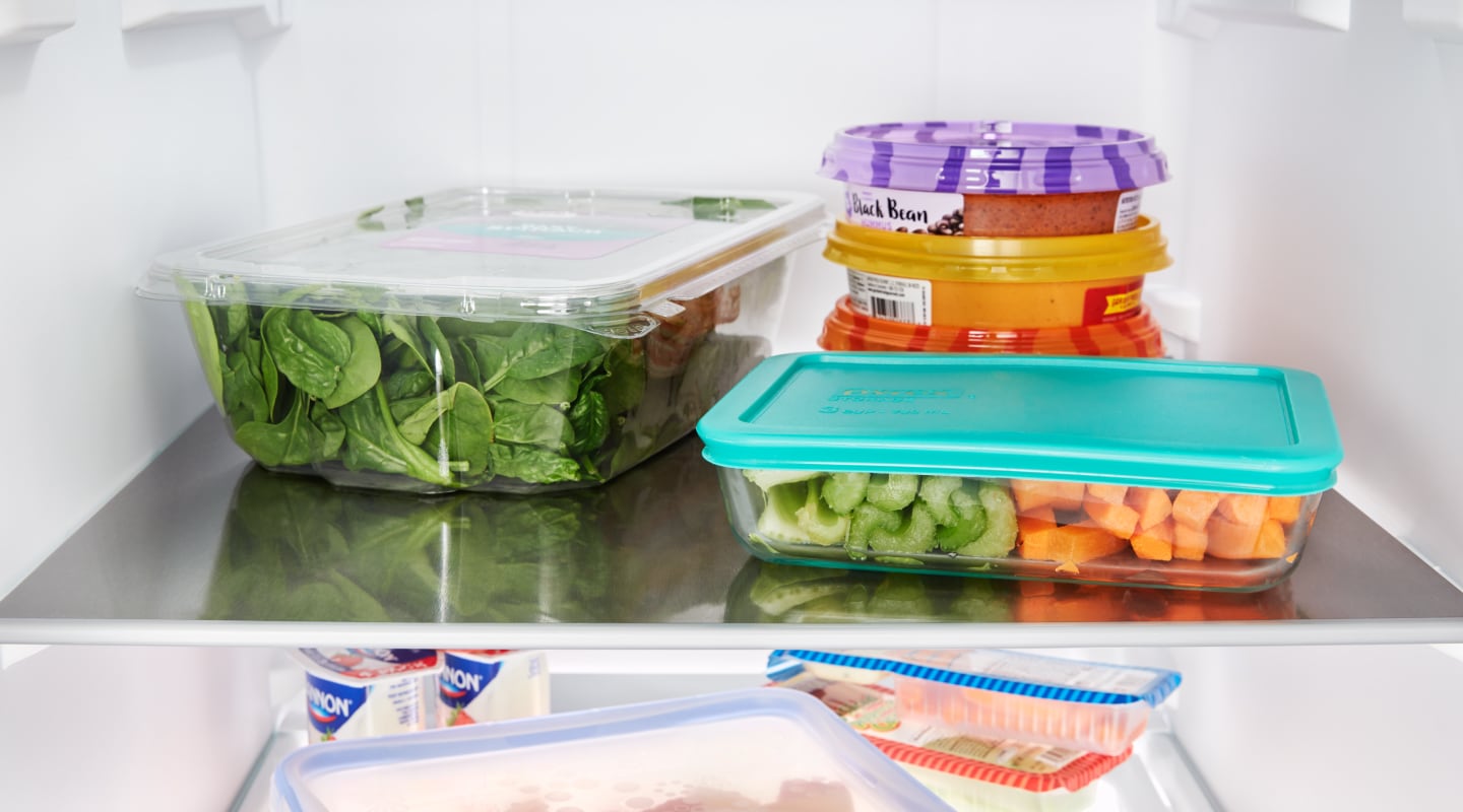 Fresh ingredients stored in the fridge Fresh ingredients stored in the fridge