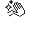 Hand and sparkles representing cleanness