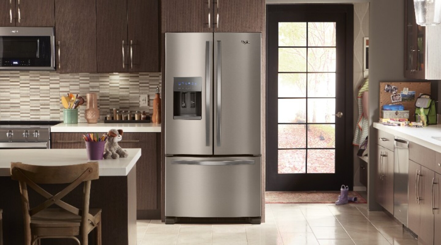 Whirlpool® appliances in a modern kitchen