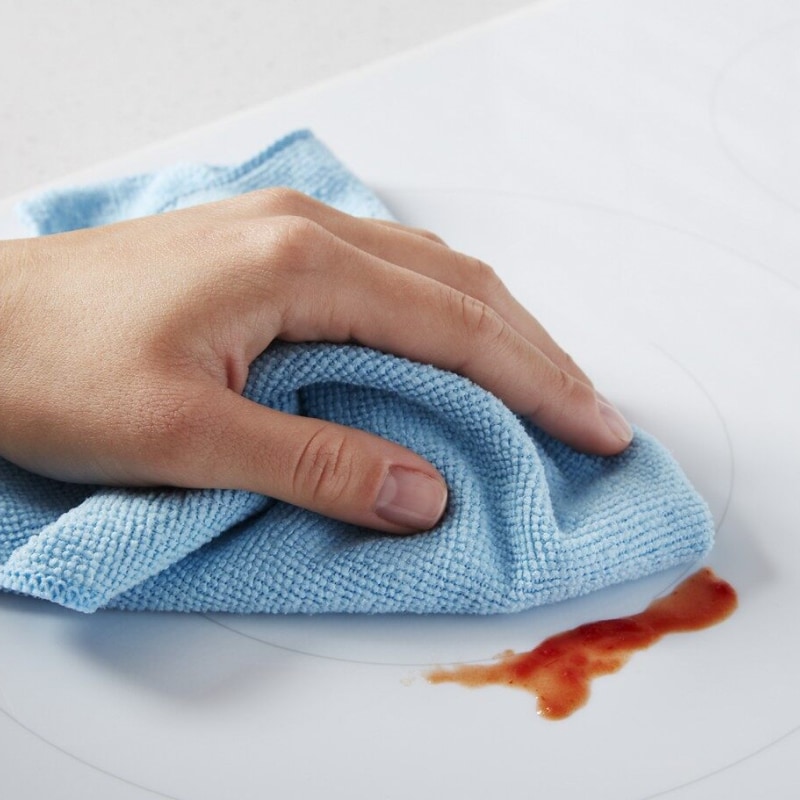 Person cleaning up a mess