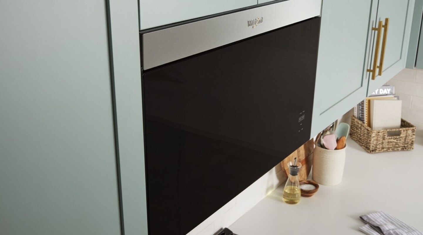 Whirlpool® Microwave in light colored cabinets