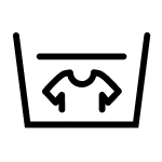 Shirt below water in bin icon