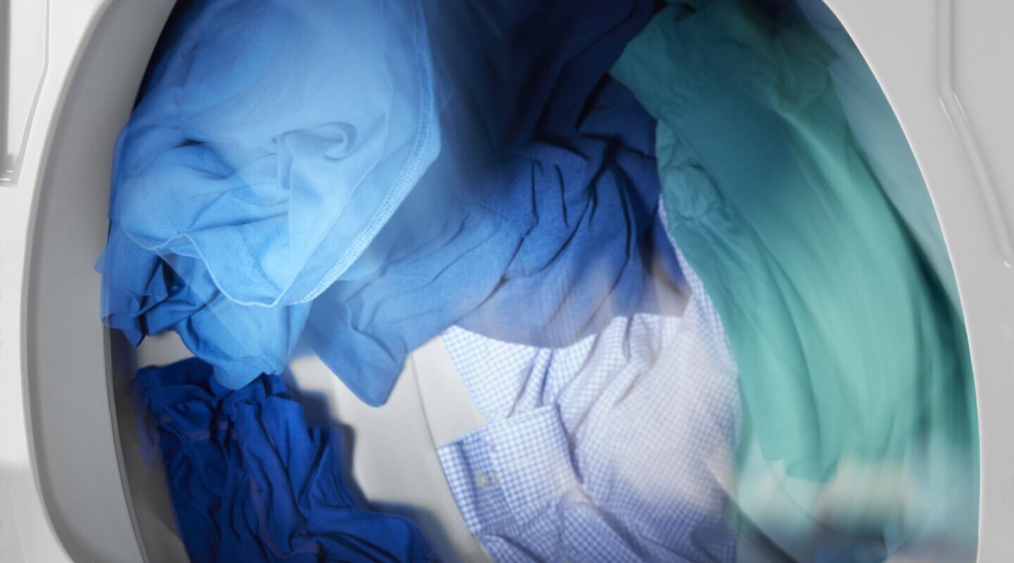 Clothes in a dryer Clothes in a dryer