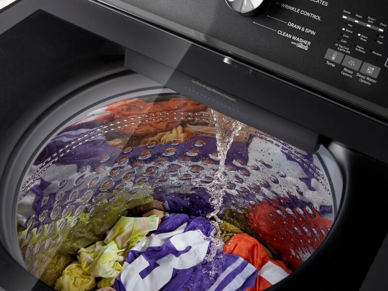 Water filling a top load washer