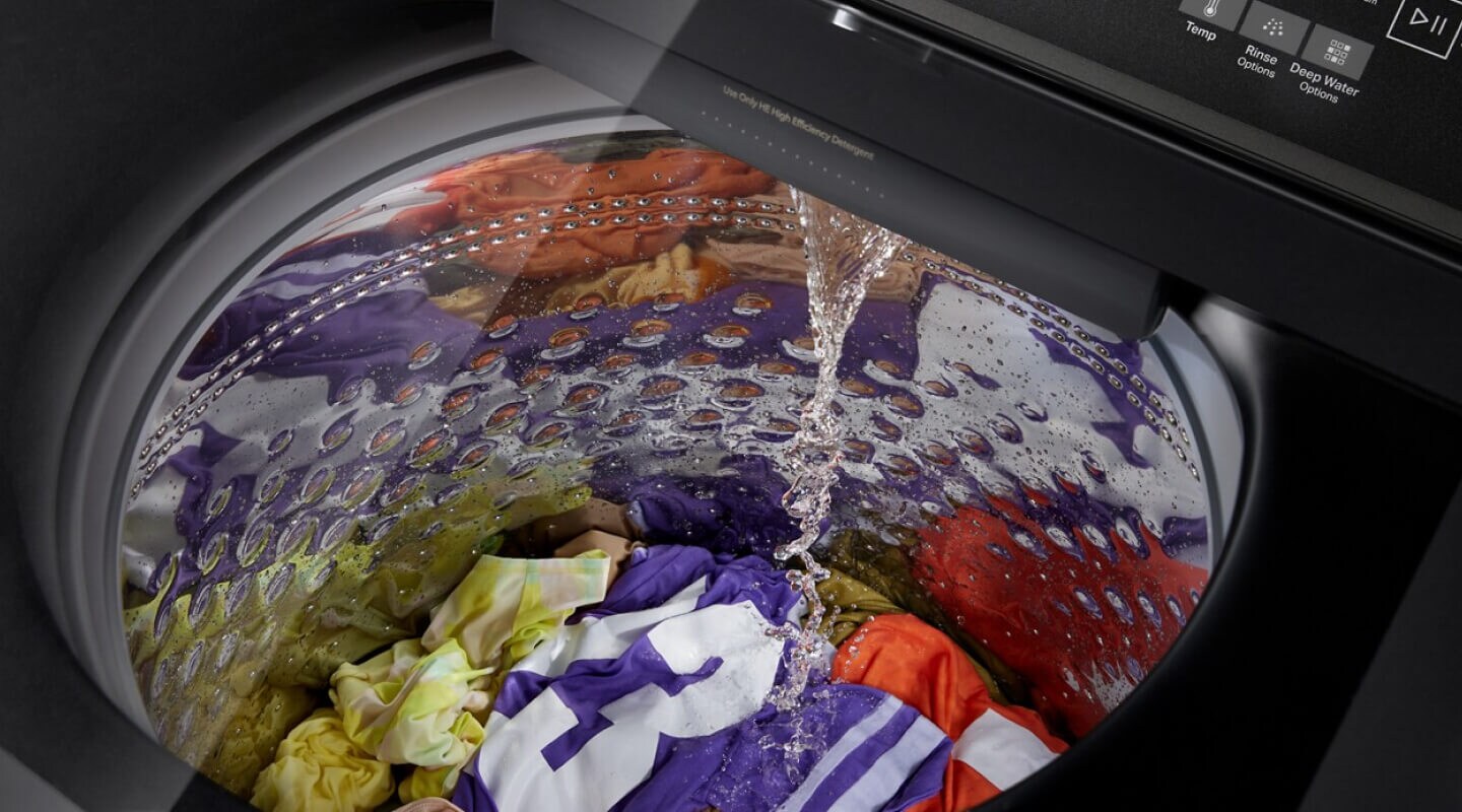 Water filling a top load washer