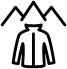 Jacket and mountain peaks