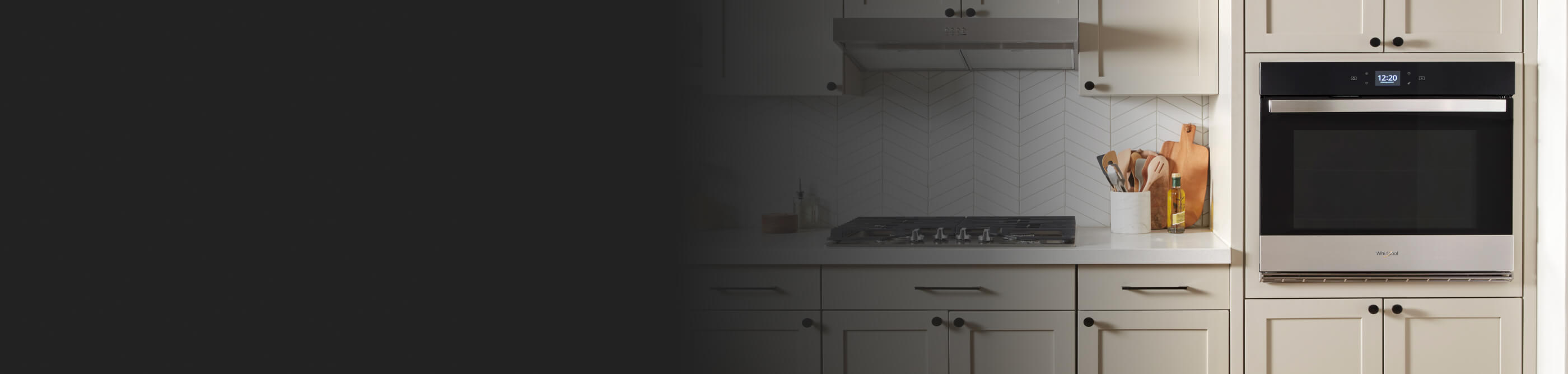 Whirlpool® Wall Oven in cream cabinetry