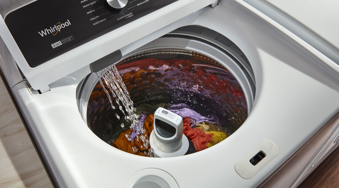 A washer filling with water