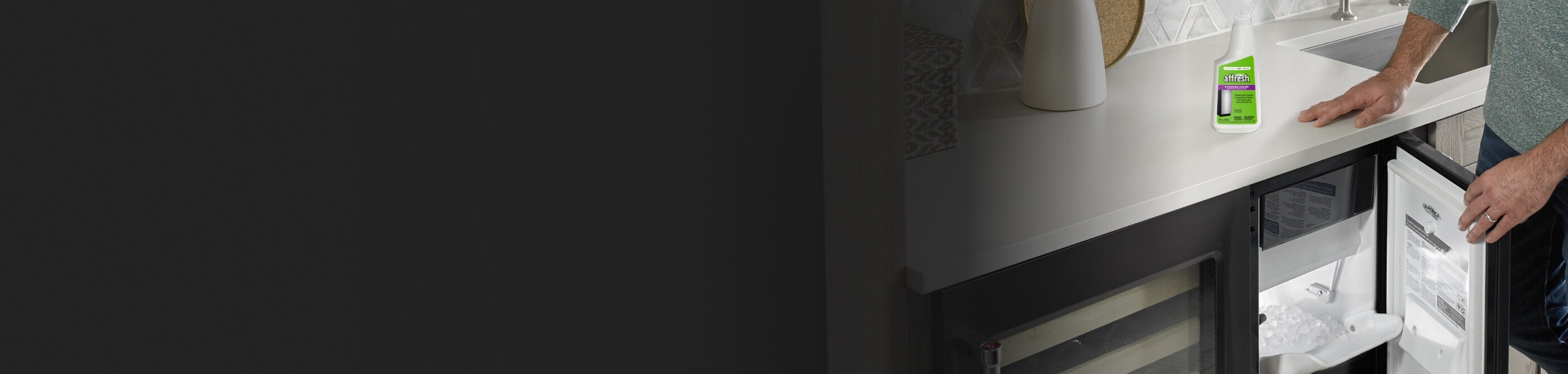 affresh® cleaner on a white countertop