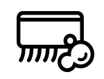 Scrub brush icon