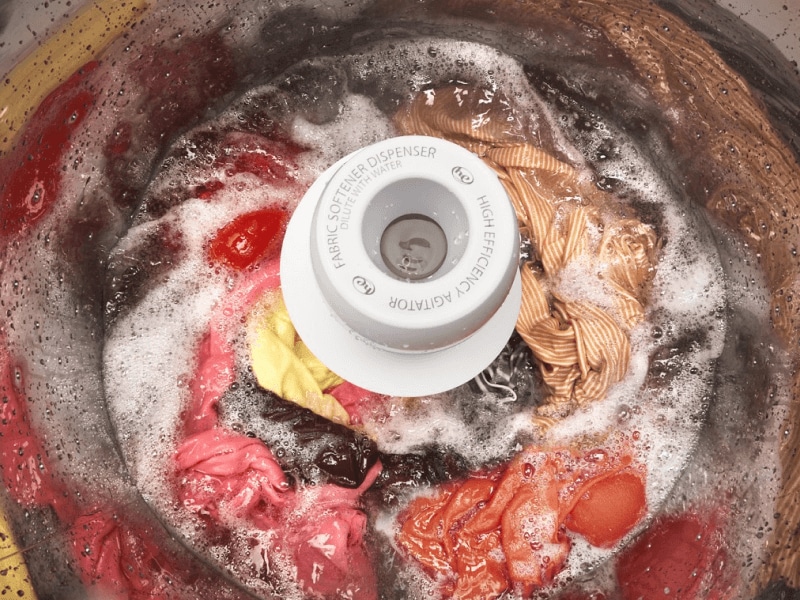 A closeup of a Whirlpool® washer tub A closeup of a Whirlpool® washer tub