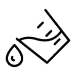 Measuring cup pouring liquid icon