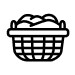 Full laundry basket icon