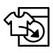 Shirt going into washer icon