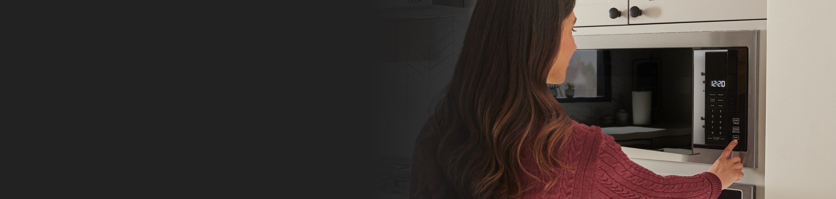 A microwave finished cooking food