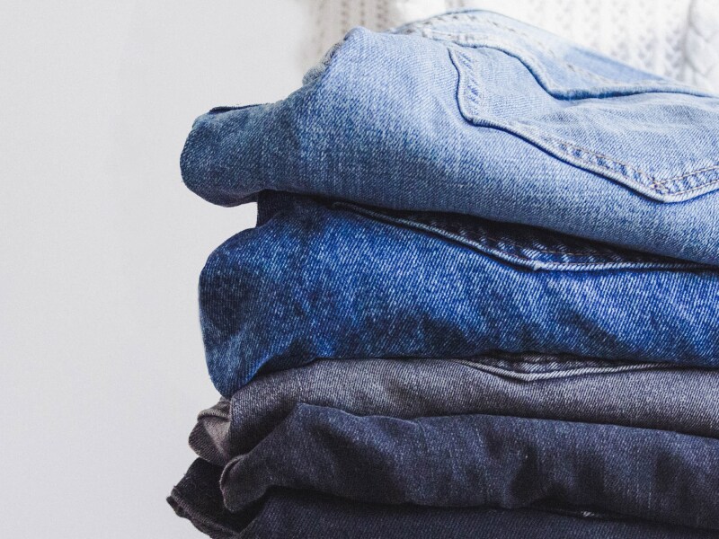 Stack of folded jeans Stack of folded jeans
