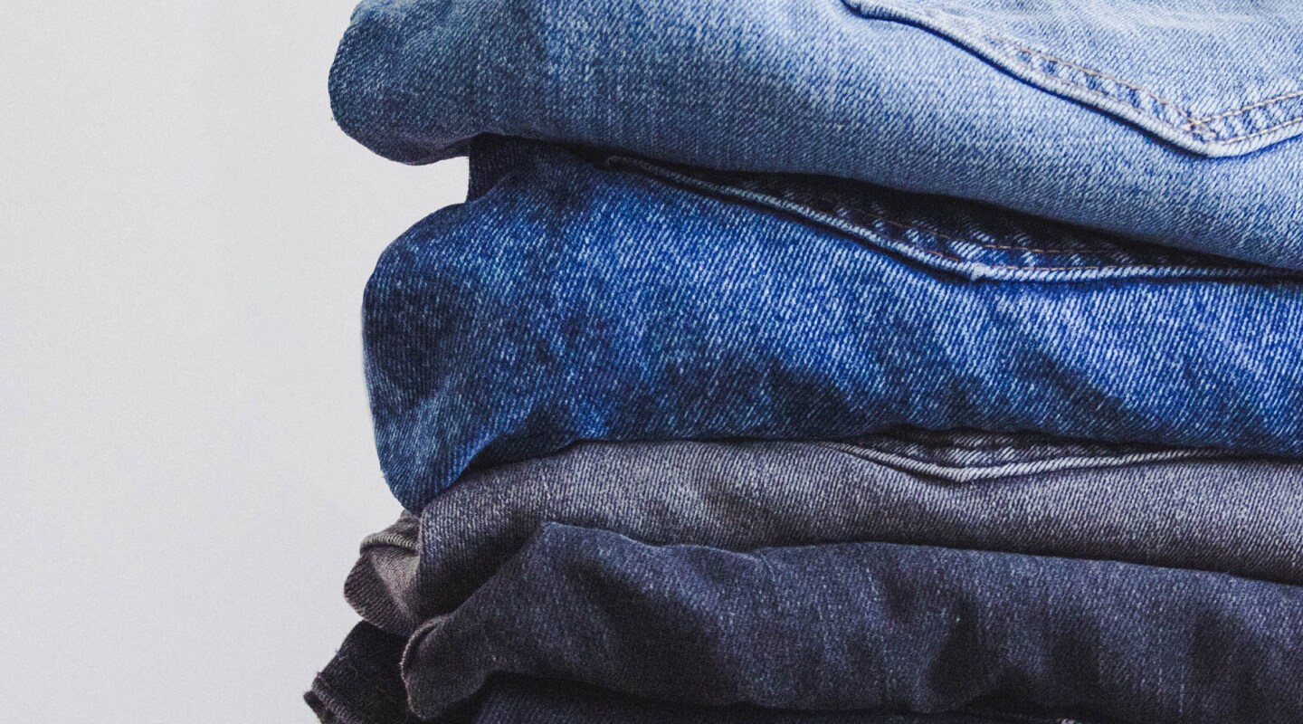 Stack of folded jeans Stack of folded jeans