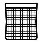 Mesh laundry bag icon