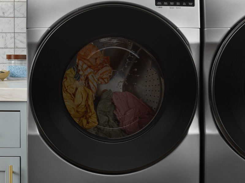 Clothes in the washer Clothes in the washer