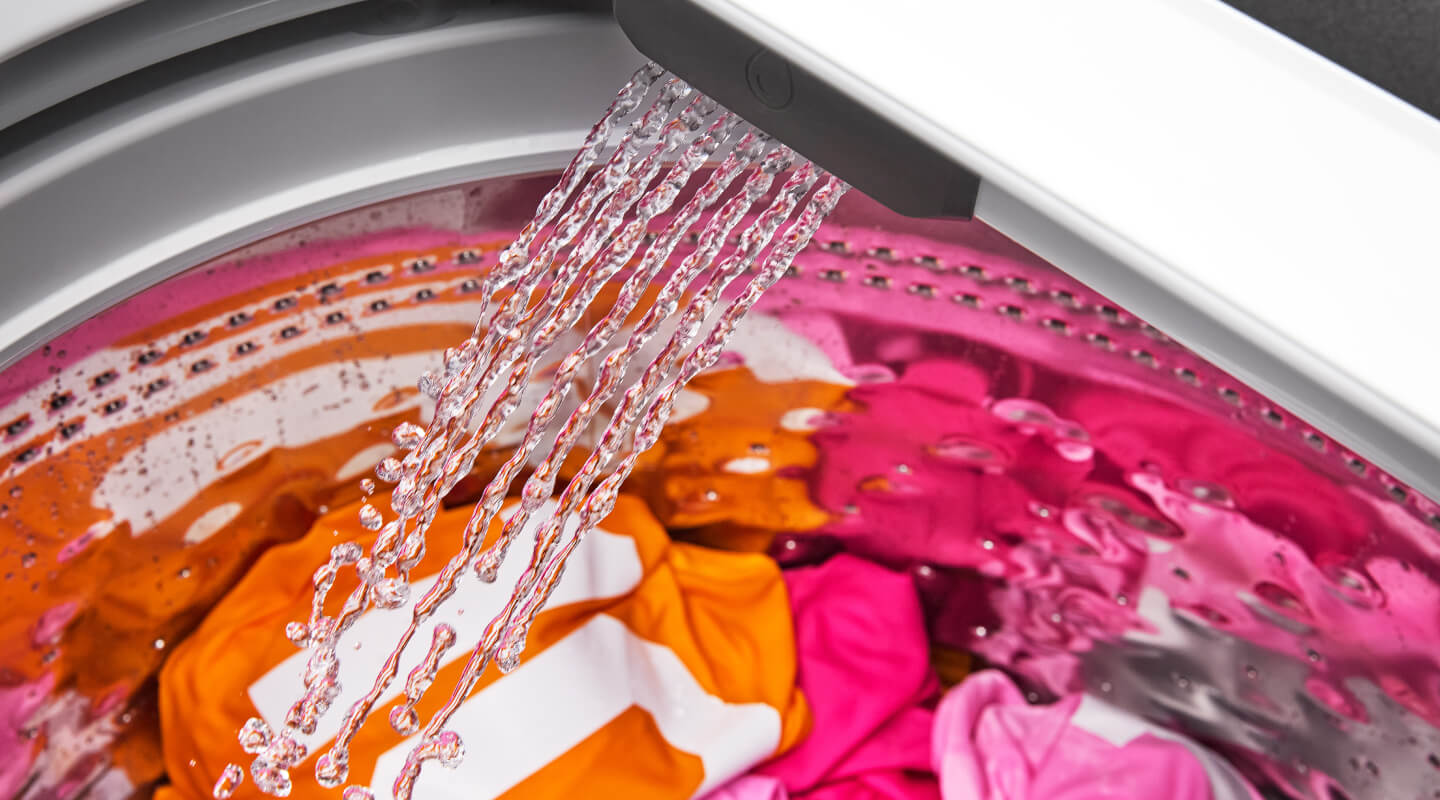 Clothes in a washing machine