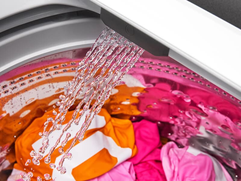 Clothes in a washing machine