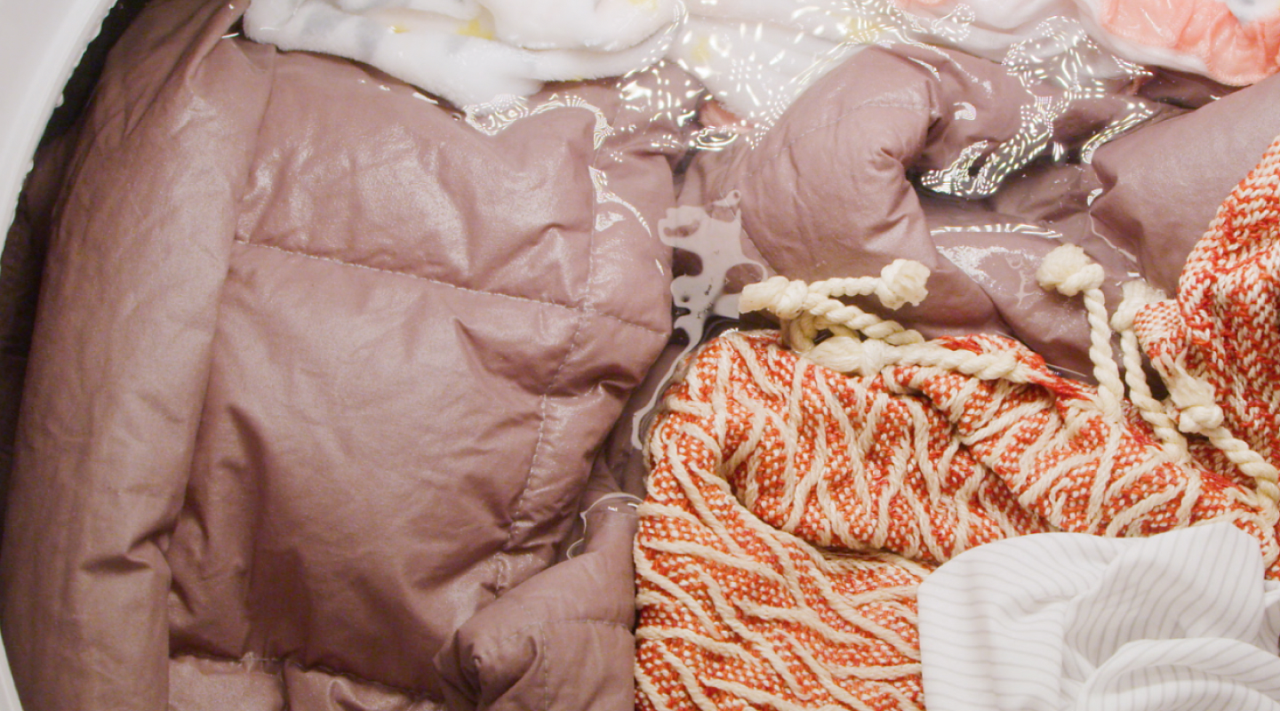 Clothing inside of a washer