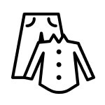 Button up shirt and pants icon