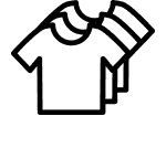 Icon of three shirts stacked neatly