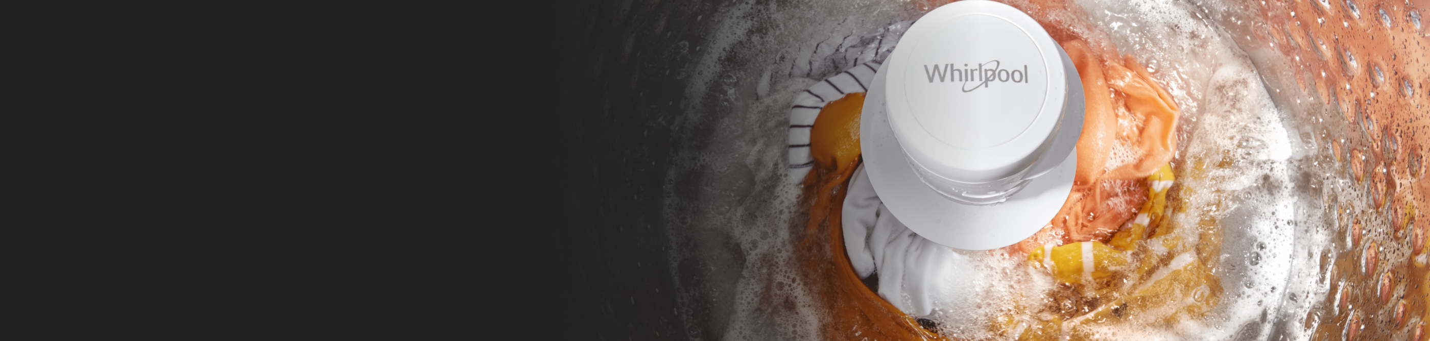 Clothes being washed in a Whirlpool® washing machine